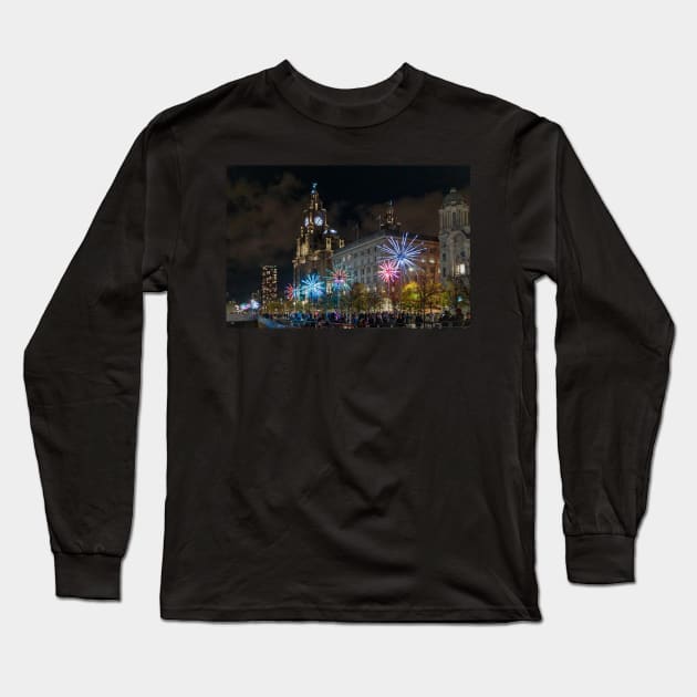 Liverpool Waterfront Long Sleeve T-Shirt by GenuineDabber